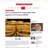 Now is a good time to buy gold, says Egyptian commerce official - Egypt Independent