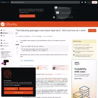 apt - "The following packages have been kept back:" Why and how do I solve it? - Ask Ubuntu