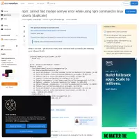 npm: cannot find module semver error while using npm command in linux ubuntu