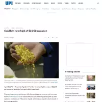 Gold hits new high of $2,250 an ounce - UPI.com