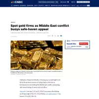 Spot gold firms as Middle East conflict buoys safe-haven appeal