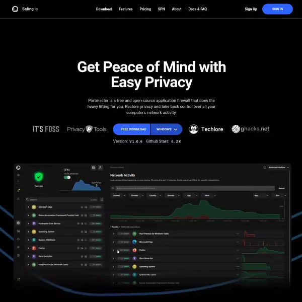 Safing Portmaster - Easy Privacy